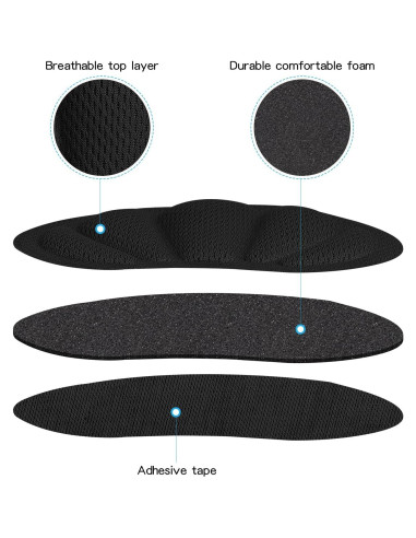 Almohadillas para Talón SUMBLIME 8 Piezas Negro