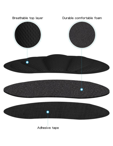 Almohadillas para Talón SUMBLIME 8 Piezas Negro Almohadillas para Talón SUMBLIME 8 Piezas Negro