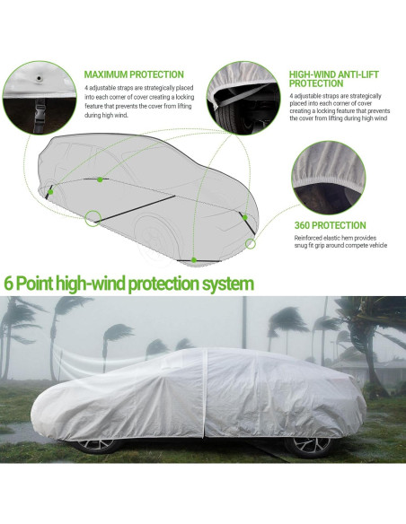 Cubierta de Coche Season Guard Hyvek Impermeable 469,9 cm Cubierta de Coche Season Guard Hyvek Impermeable 469,9 cm