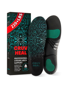 Plantillas ortopédicas CRUVHEAL para arco alto - XXL Turquesa