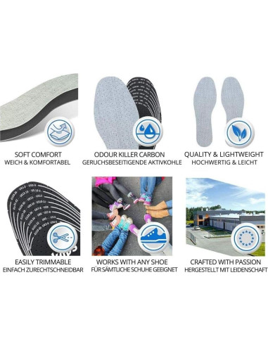 Plantillas para Zapatos Niños Kaps Odour Stop 23 cm Antibacterianas
