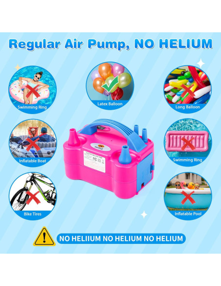 Bomba Infladora de Globos Eléctrica NuLink Doble Boquilla Bomba Infladora de Globos Eléctrica NuLink Doble Boquilla