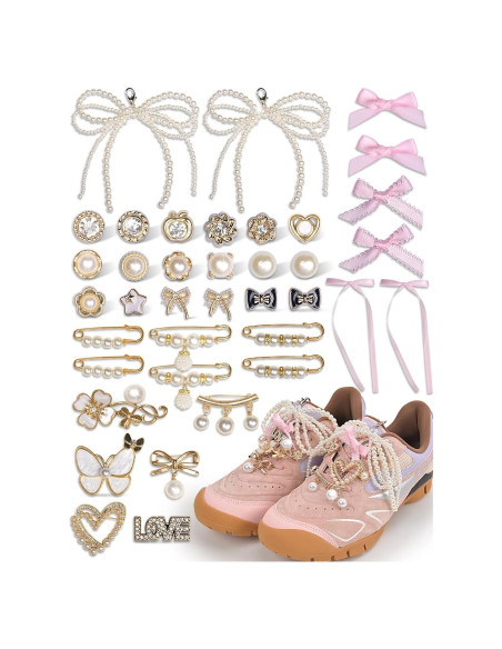 Kit de Encantos para Zapatos Yuboo - 39 Piezas de Joyería Kit de Encantos para Zapatos Yuboo - 39 Piezas de Joyería