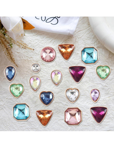 26 Piezas de Charms Brillantes para Zapatos WYVAS