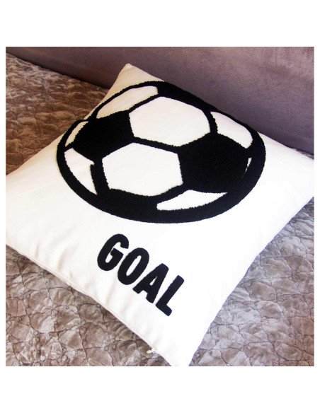 Funda de Almohada Decorativa DECOPOW Fútbol Bordado 45 cm Funda de Almohada Decorativa DECOPOW Fútbol Bordado 45 cm