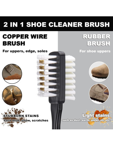 Kit de Limpieza para Zapatos XANGNIER 3 Piezas Ante Nubuck