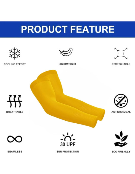Manguitas de Compresión TEVEUNI para Brazo - Protección UV - Amarillo Manguitas de Compresión TEVEUNI para Brazo - Protección UV - Amarillo