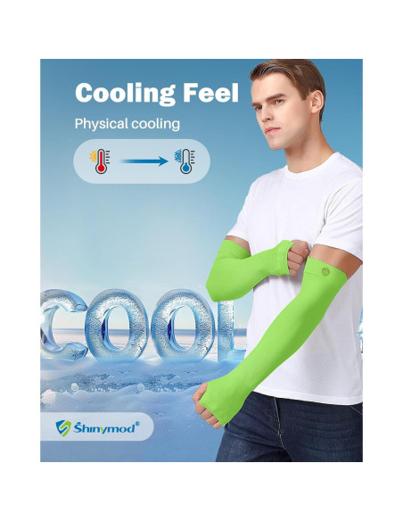 Mangas de brazo ShinyMod UV para deportes - Verde neón Mangas de brazo ShinyMod UV para deportes - Verde neón