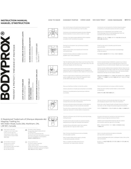 Férula de Tobillo Bodyprox Mediana con Cordones y Soporte Férula de Tobillo Bodyprox Mediana con Cordones y Soporte