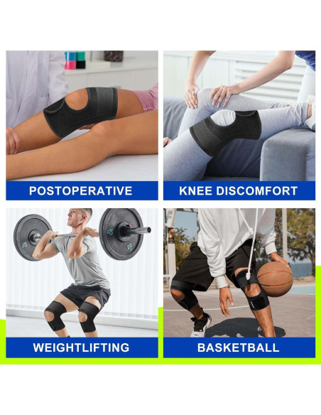 Férula de Rodilla Ajustable Soloever Grande Negra para Alivio de Dolor Férula de Rodilla Ajustable Soloever Grande Negra para Alivio de Dolor