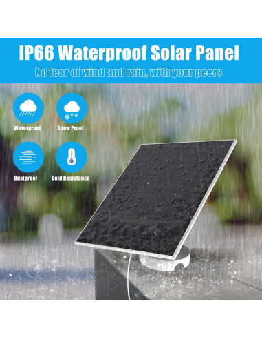 Panel Solar 6W Nooukut para Google Nest Cam Interior y Exterior