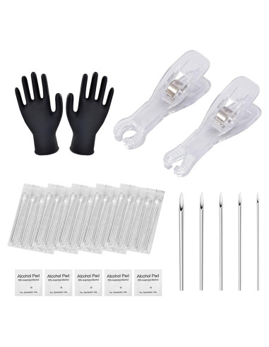 Kit de Piercing WZPB - 33 Agujas 12G a 20G y 2 Clamps