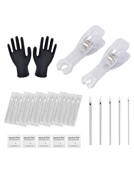 Kit de Piercing WZPB - 33 Agujas 12G a 20G y 2 Clamps Kit de Piercing WZPB - 33 Agujas 12G a 20G y 2 Clamps