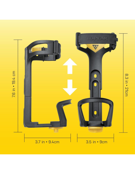 Soporte para Botella Topeak Modula Java Ajustable Negro Soporte para Botella Topeak Modula Java Ajustable Negro
