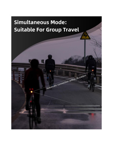 Luz Trasera para Bicicleta ROCKBROS LED Recargable USB IPX6