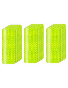 Cinta Reflectante 30 PCS Verde Fluorescente 3x8 cm para Seguridad