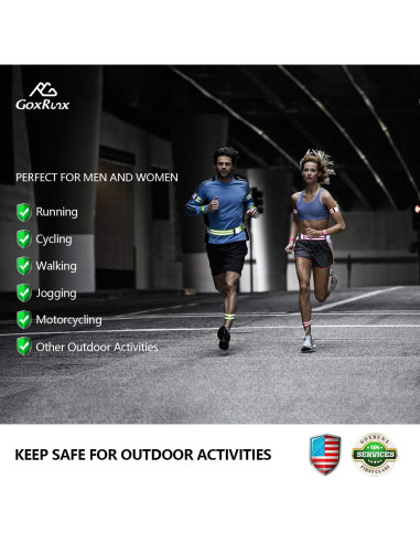 Bandas Reflectantes GoxRunx 6 Piezas Ajustables para Correr