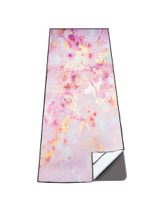 Toalla de Yoga Colorful Star Rosa Dorado 178x66 cm Antideslizante