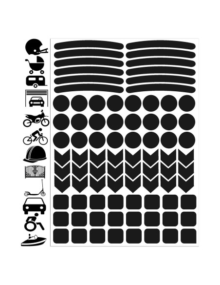 84 Calcomanías Reflectantes SkinoEu para Bicicleta y Moto 84 Calcomanías Reflectantes SkinoEu para Bicicleta y Moto