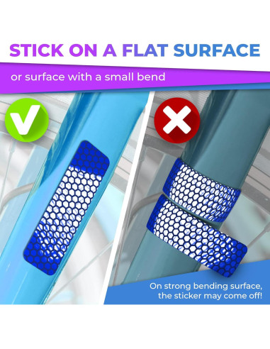 Calcomanías Reflectantes LOOM para Bicicletas 18pc Azul