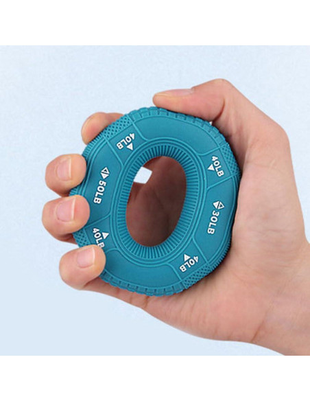Entrenador de Fuerza de Mano GANAZONO Anillo de Silicona Azul Entrenador de Fuerza de Mano GANAZONO Anillo de Silicona Azul