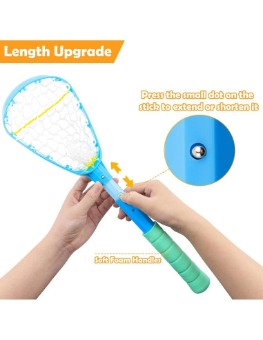 Foayex Set de Lacrosse Mini Ajustable para Niños y Adultos