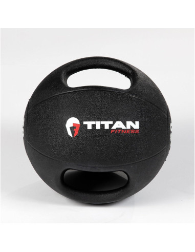 Bola de Medicina Titan Fitness 9.07 kg Doble Agarre 27.94 cm