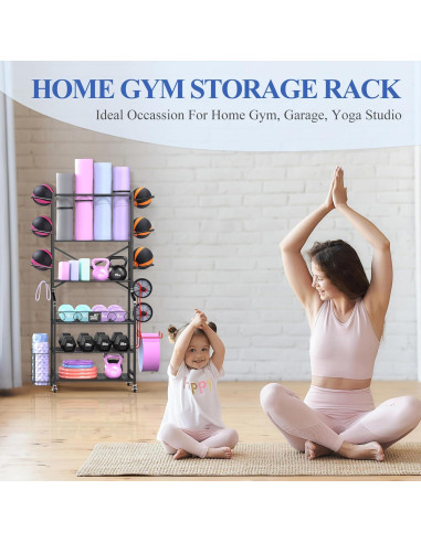 Estante de Almacenamiento Mythinglogic para Gimnasio en Casa