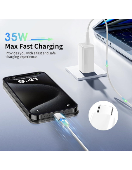 Adaptador TiMOVO Lightning a USB-C 35W Carga Rápida Adaptador TiMOVO Lightning a USB-C 35W Carga Rápida