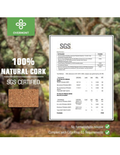 Bloques de Yoga de Corcho Overmont 2 Piezas con Correa 2.44m 2