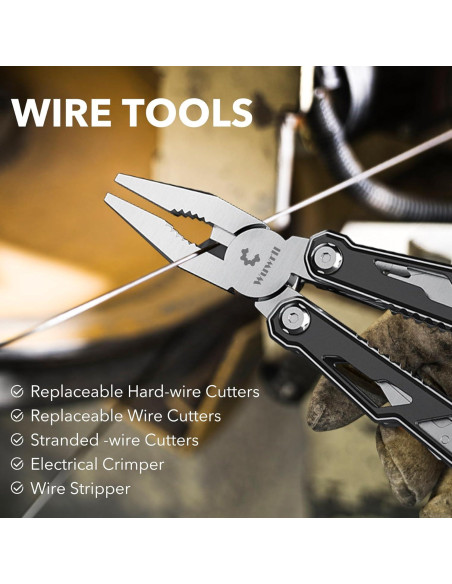 Multiherramienta Wuwrll 16 en 1 con alicates y cuchillo Multiherramienta Wuwrll 16 en 1 con alicates y cuchillo