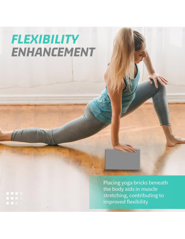Bloques de Yoga 4 Pack Biguphate - Ladrillos EVA Antideslizantes