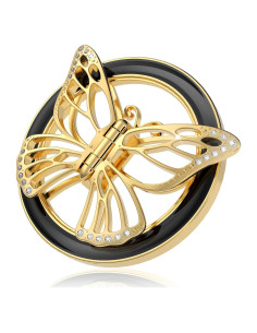 Soporte Magnético para Teléfono Doflyesky Mariposa Oro Negro