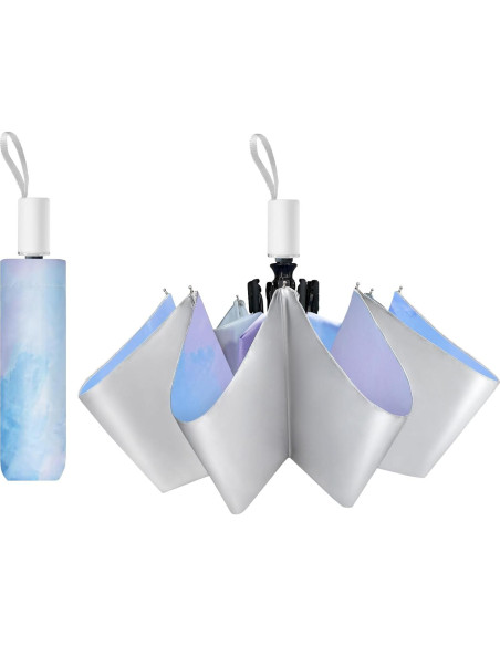 Paraguas Plegable Cuby UV 99% Protección Antiviral Negro Paraguas Plegable Cuby UV 99% Protección Antiviral Negro