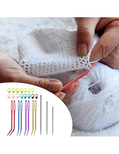 Kit de Agujas de Coser Grande Gosknor - 26 Piezas, Punta Curva