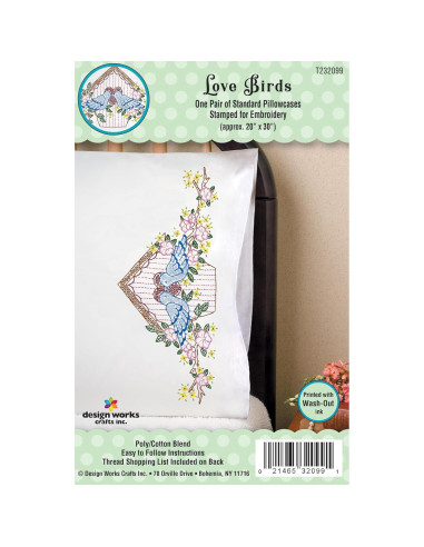 Fundas de Almohada Bordadas Tobin Love Birds - Set de 2