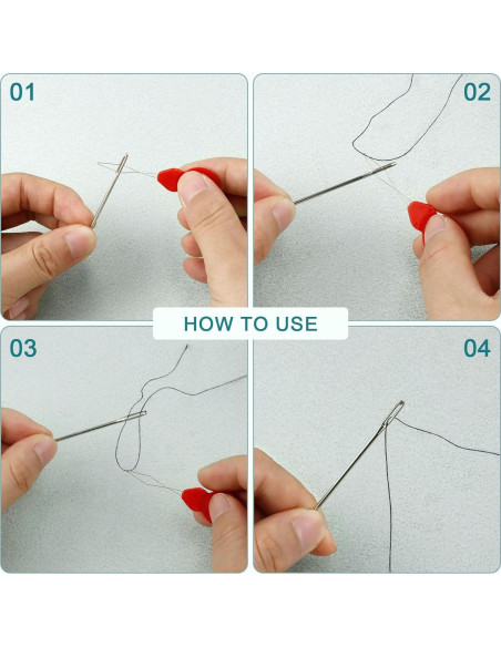 Juego de Agujas de Coser de Ojo Grande FIVEZERO 40 Pcs Juego de Agujas de Coser de Ojo Grande FIVEZERO 40 Pcs