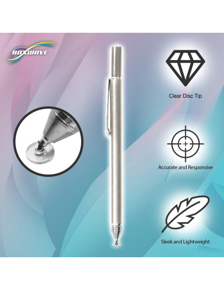 Bolígrafo Stylus BoxWave FineTouch Plata Metálica 28g Bolígrafo Stylus BoxWave FineTouch Plata Metálica 28g