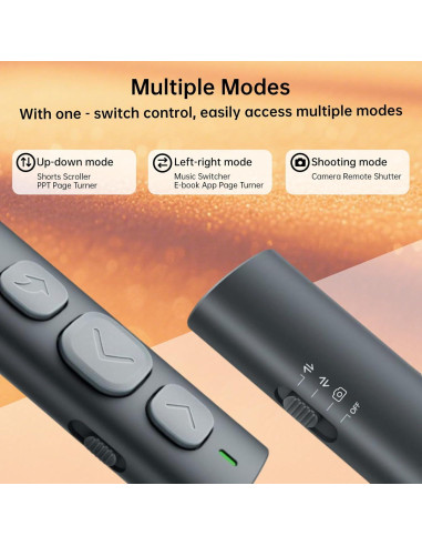 Control Remoto Bluetooth JierLottume E2 para iPhone/iPad