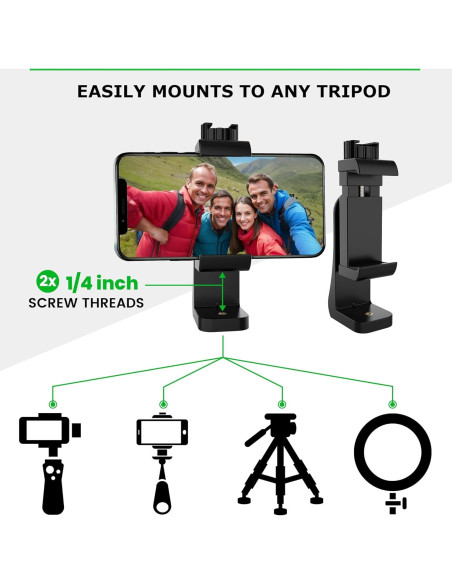 Soporte para Teléfono UniMount 360 KobraTech con Disparador Bluetooth Soporte para Teléfono UniMount 360 KobraTech con Disparador Bluetooth