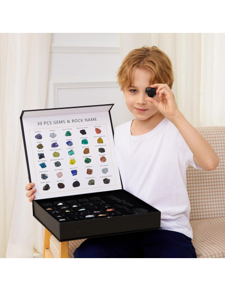 Set de Rocas y Minerales YXZZWL - 30 Piezas Educativas Set de Rocas y Minerales YXZZWL - 30 Piezas Educativas