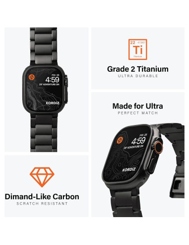 Banda de Titanio KORDIZ T01 Pro Max para Apple Watch Ultra 49mm