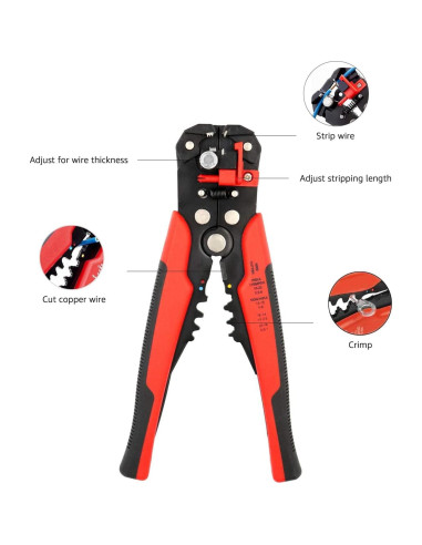 Pelacables y Crimpadora Amazon Basics Autoajuste 20cm