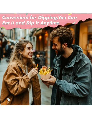 30 Tazas Desechables RAINFLOW con Bolsillo para Dipping