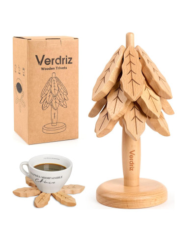 Trivete de Madera de Haya Verdriz Plegable 20 cm para Olla Caliente