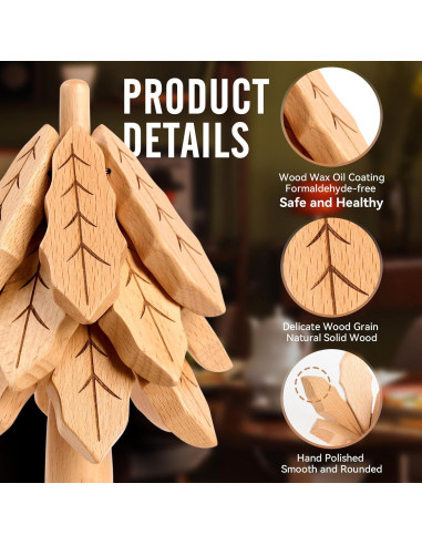 Trivete de Madera de Haya Verdriz Plegable 20 cm para Olla Caliente