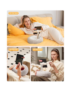 Soporte de Almohada SupeDesk Gris Suave con Tazón de Almacenamiento 2