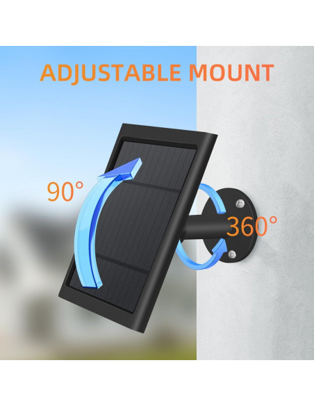 Panel Solar Paodekua 2 Pcs 4W para Cámara Ring Negro Panel Solar Paodekua 2 Pcs 4W para Cámara Ring Negro