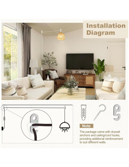 Cable de Extensión Colgante DiCUNO E26 6m con Interruptor - Paquete de 2 Cable de Extensión Colgante DiCUNO E26 6m con Interruptor - Paquete de 2