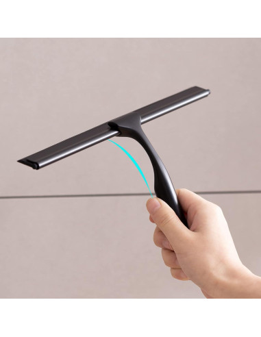 Limpiacristales Ettori 25.4 cm Multiusos Acero Inoxidable Negro